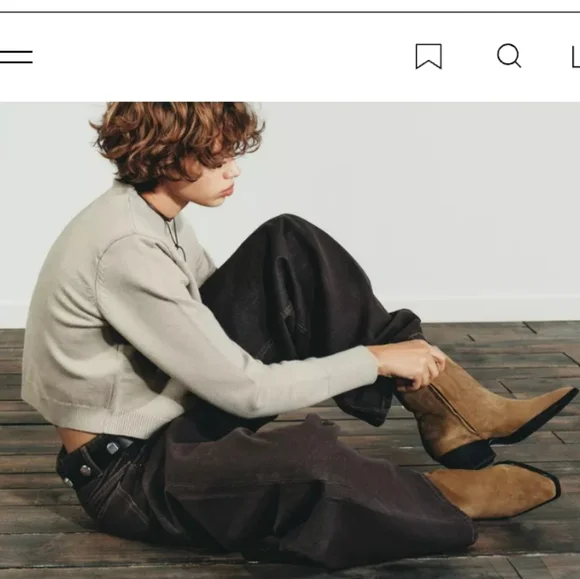 Zara Brown Suede Ankle Booties - Picture 3 of 9